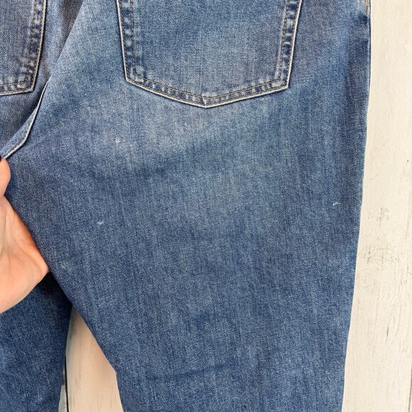 Everlane Medium Blue The Curvy Cheeky Jean Raw Hem Straight Leg Size 29 Regular - Picture 10 of 15